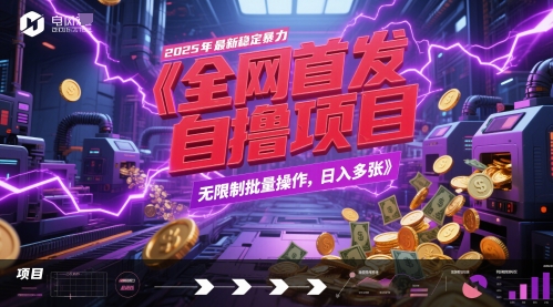 全网首发,2025年最新稳定暴力全自动自撸项目,无限制批量操作,日入多张【揭秘】-第1张图片-我要自学网 全网首发,2025年最新稳定暴力全自动自撸项目,无限制批量操作,日入多张【揭秘】-第1张图片-我要自学网