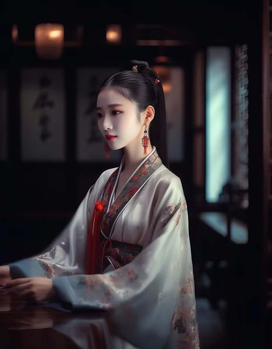 Midjourney关键词-AI生成中国风古装汉服美女人像提示关键词-第7张图片-我要自学网