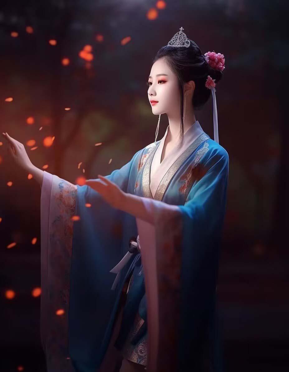 Midjourney关键词-AI生成中国风古装汉服美女人像提示关键词-第8张图片-我要自学网