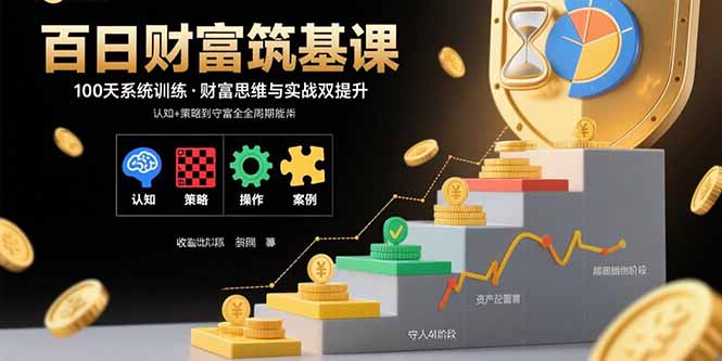 百日财富筑基课:认知+策略+实操+案例拆解 实现从创富到守富全周期能力-第1张图片-我要自学网 百日财富筑基课:认知+策略+实操+案例拆解 实现从创富到守富全周期能力-第1张图片-我要自学网