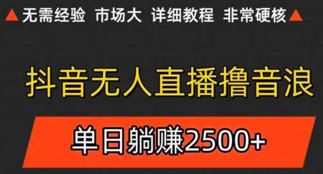 抖音无人直播6.0 简单无脑可矩阵 每天两小时轻松躺赚500+-第1张图片-我要自学网