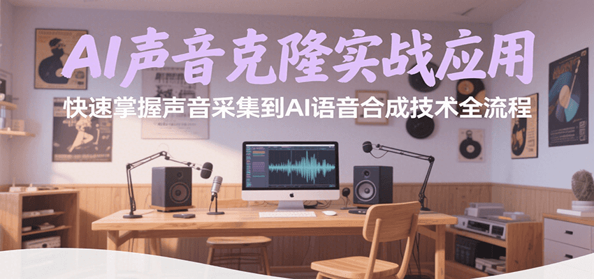 AI声音克隆实战应用，快速掌握声音采集到AI语音合成技术全流程-第1张图片-我要自学网