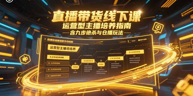 直播带货线下课，运营型主播培养指南，含九步绝杀与仓播玩法-第1张图片-我要自学网