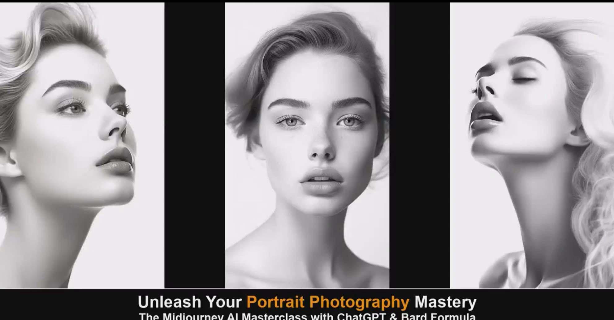 (9312期)Midjourney v5 ChatGPT 和 Bard AI人工智能人像摄影大师班-15节-中英字幕-第2张图片-我要自学网