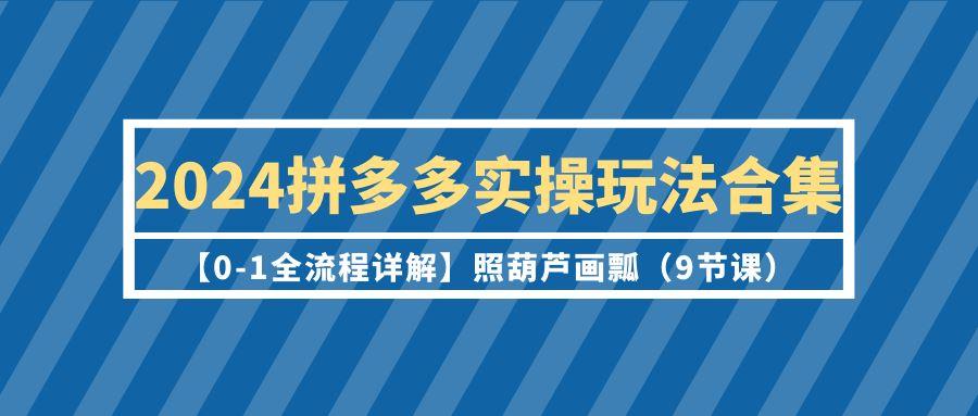 (9559期)2024拼多多实操玩法合集【0-1全流程详解】照葫芦画瓢(9节课)-第1张图片-我要自学网 (9559期)2024拼多多实操玩法合集【0-1全流程详解】照葫芦画瓢(9节课)-第1张图片-我要自学网
