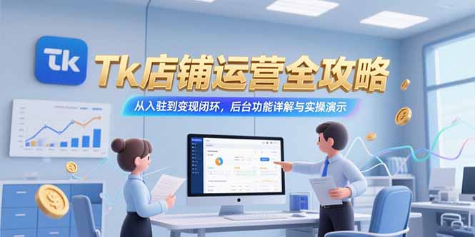 Tk店铺运营全攻略，从入驻到变现闭环，后台功能详解与实操演示-第1张图片-我要自学网