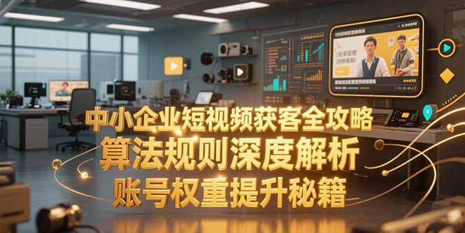 中小企业短视频获客全攻略,算法规则深度解析,账号权重提升秘籍-第1张图片-我要自学网 中小企业短视频获客全攻略,算法规则深度解析,账号权重提升秘籍-第1张图片-我要自学网