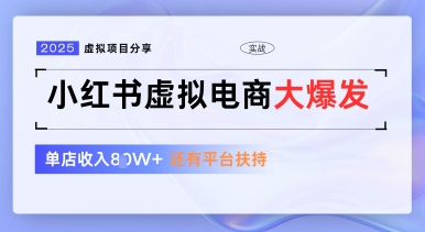 小红书虚拟电商项目，平台大力免费流量扶持，低门槛1拖3玩法-第1张图片-我要自学网