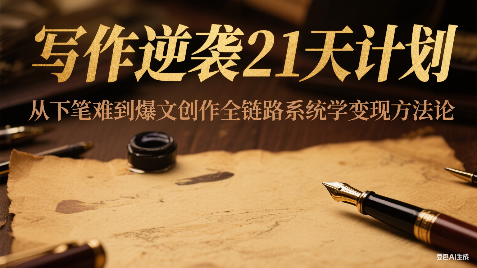 写作逆袭21天计划：从下笔难到爆文创作全链路系统学变现方法论-第1张图片-我要自学网