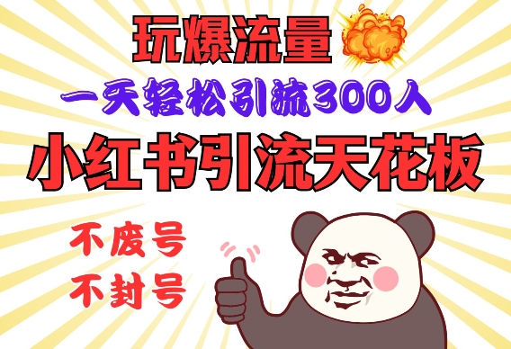 小红书引流天花板，玩爆流量，一天轻松引流300人，安全操作-第1张图片-我要自学网