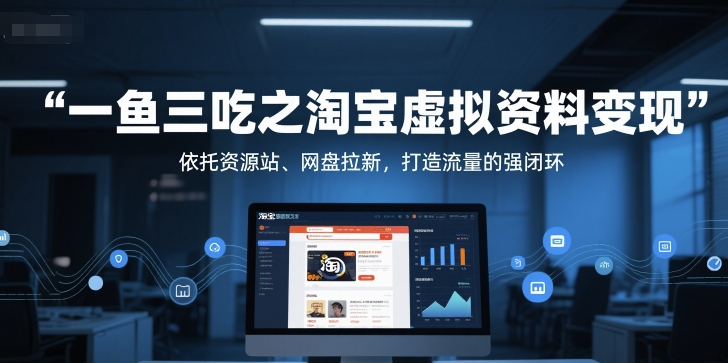 一鱼三吃之淘宝虚拟资料变现,依托资源站、网盘拉新,打造流量的强闭环-第1张图片-我要自学网 一鱼三吃之淘宝虚拟资料变现,依托资源站、网盘拉新,打造流量的强闭环-第1张图片-我要自学网