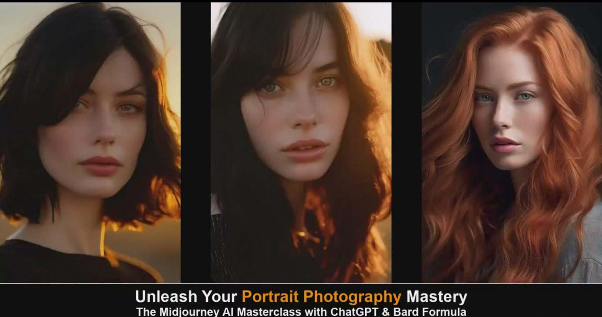 (9312期)Midjourney v5 ChatGPT 和 Bard AI人工智能人像摄影大师班-15节-中英字幕-第4张图片-我要自学网