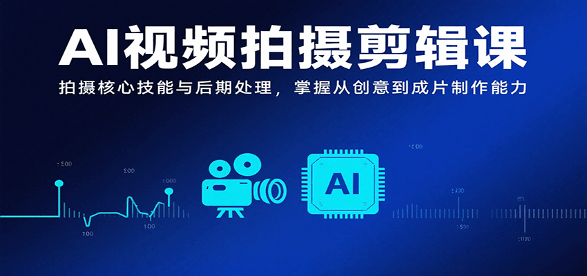 AI视频拍摄剪辑课，拍摄核心技能与后期处理，掌握从创意到成片制作能力-第1张图片-我要自学网