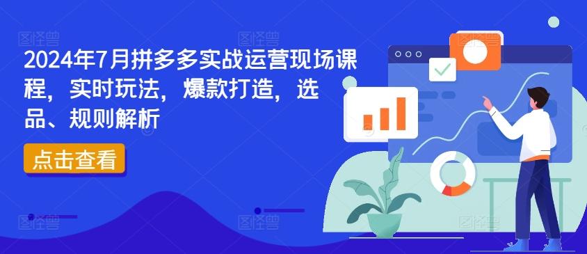 2024年7月拼多多实战运营现场课程,实时玩法,爆款打造,选品、规则解析-第1张图片-我要自学网 2024年7月拼多多实战运营现场课程,实时玩法,爆款打造,选品、规则解析-第1张图片-我要自学网