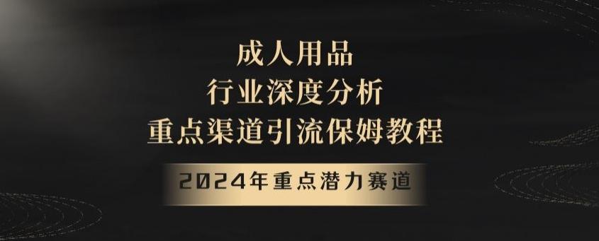 2024年重点潜力赛道,成人用品行业深度分析,重点渠道引流保姆教程【揭秘】-第1张图片-我要自学网 2024年重点潜力赛道,成人用品行业深度分析,重点渠道引流保姆教程【揭秘】-第1张图片-我要自学网