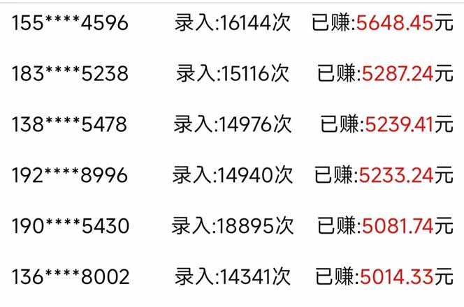 信息录入，几秒一单，只需一部手机，小白轻松上手，日入500＋-第2张图片-我要自学网