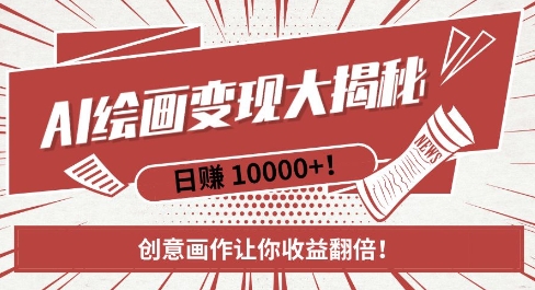 AI梦境绘画致富秘籍，复制粘贴，新手也能快速掌握，创意画作让你收益翻倍-第1张图片-我要自学网