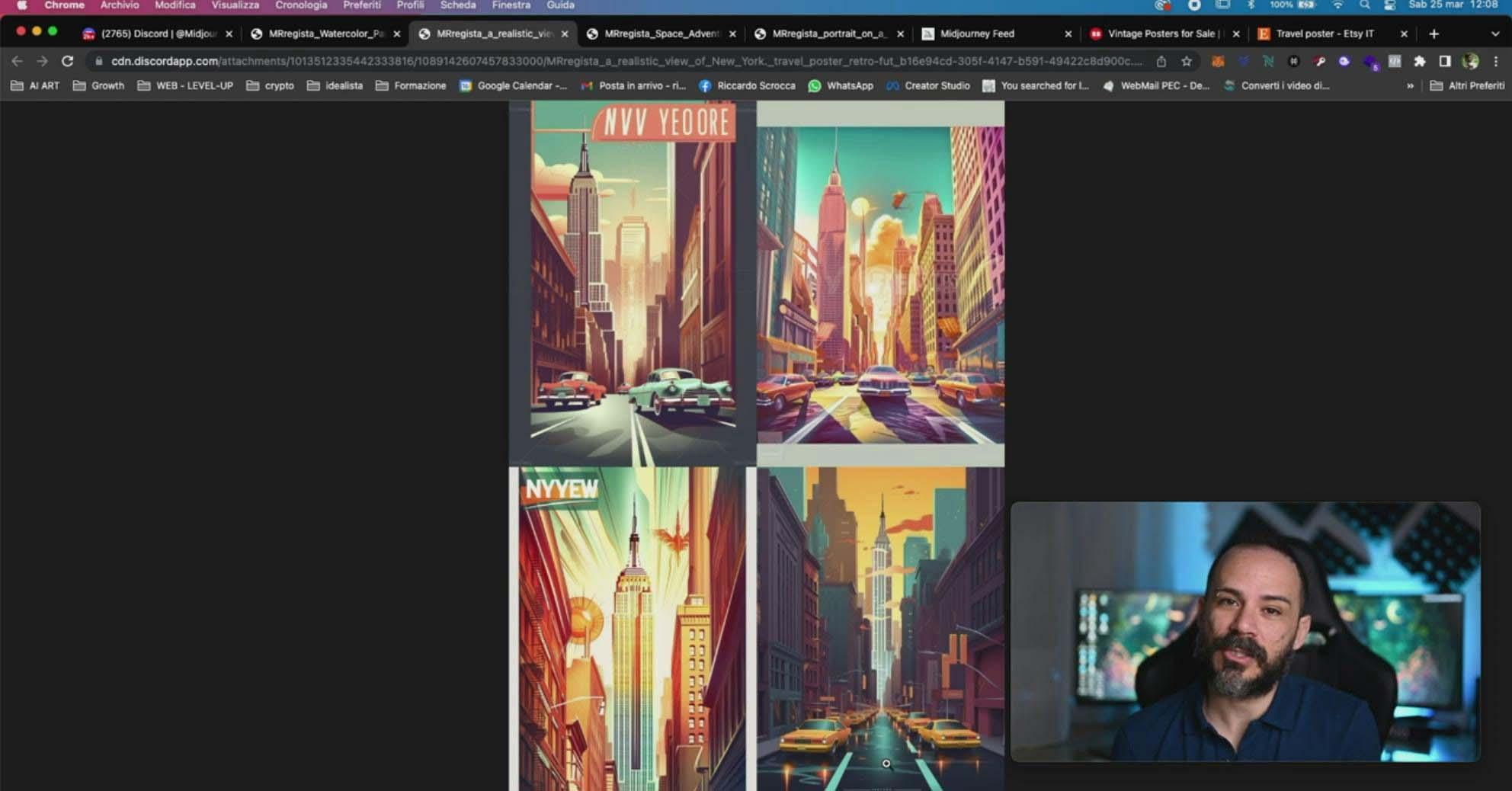 Midjourney AI人工智能创建和销售令人惊叹的海报教程-10节课-中英字幕-第12张图片-我要自学网
