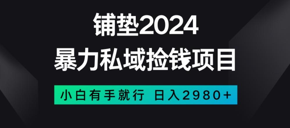 暴力私域捡钱项目，小白无脑操作，日入2980【揭秘】-第1张图片-我要自学网