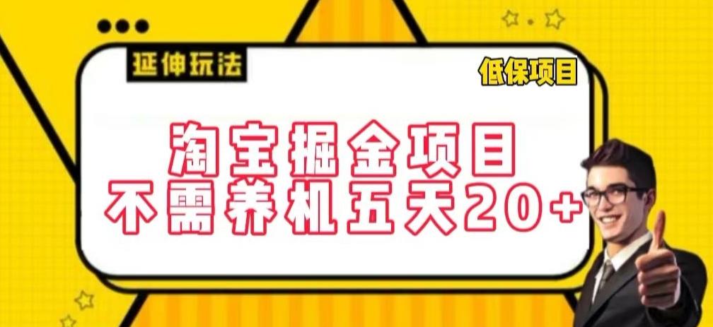 淘宝掘金项目，不需养机，五天20+，每天只需要花三四个小时【揭秘】-第1张图片-我要自学网