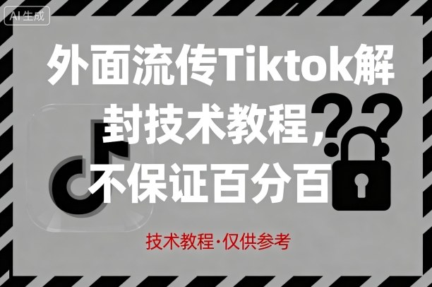 外面流传Tiktok解封技术教程,不保证百分百,具体自测-第1张图片-我要自学网 外面流传Tiktok解封技术教程,不保证百分百,具体自测-第1张图片-我要自学网
