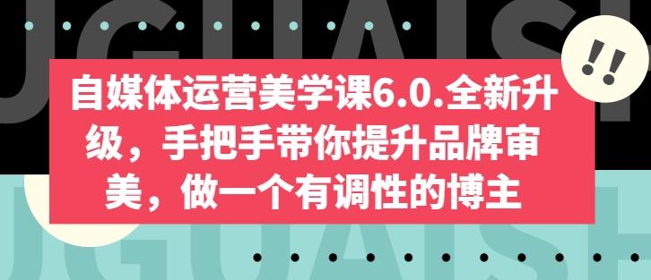 自媒体运营美学课6.0.全新升级，手把手带你提升品牌审美，做一个有调性的博主-第1张图片-我要自学网