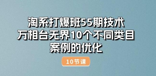 淘系打爆班55期技术：万相台无界10个不同类目案例的优化(10节)-第1张图片-我要自学网