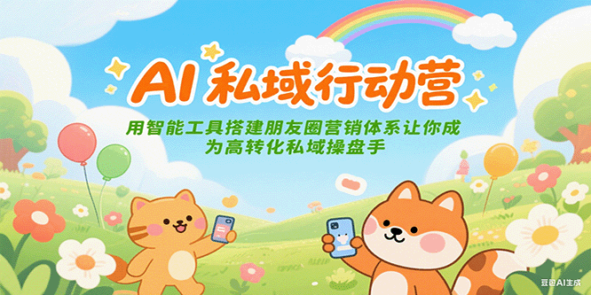 AI私域行动营：用智能工具搭建朋友圈营销体系让你成为高转化私域操盘手-第1张图片-我要自学网
