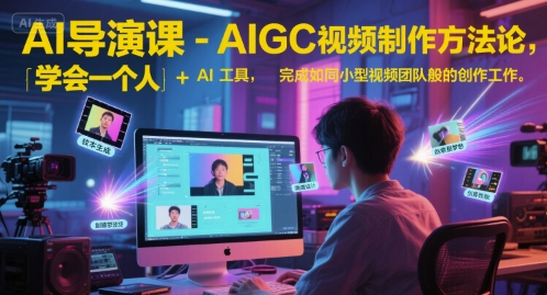 AI导演课-AIGC视频制作方法论，学会一个人+AI工具，完成如同小型视频团队般的创作工作，实现导演梦-第1张图片-我要自学网