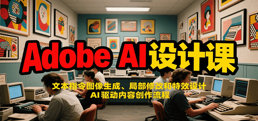 Adobe AI设计课：文本指令图像生成、局部修改和特效设计，AI驱动内容创作流程-第1张图片-我要自学网