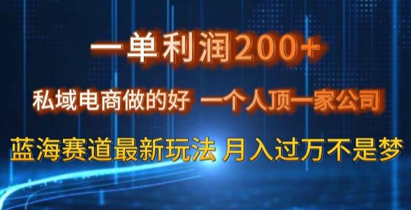 一单利润200私域电商做的好,一个人顶一家公司蓝海赛道最新玩法【揭秘】-第1张图片-我要自学网 一单利润200私域电商做的好,一个人顶一家公司蓝海赛道最新玩法【揭秘】-第1张图片-我要自学网