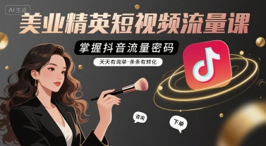 美业精英短视频流量课,掌握抖音流量密码,天天有询单,条条有转化-第1张图片-我要自学网 美业精英短视频流量课,掌握抖音流量密码,天天有询单,条条有转化-第1张图片-我要自学网