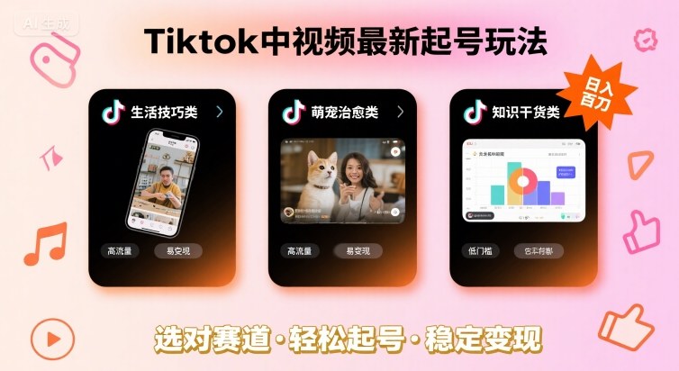 Tiktok中视频最新起号玩法,想要日入百刀,做好这几个赛道就可以了-第1张图片-我要自学网 Tiktok中视频最新起号玩法,想要日入百刀,做好这几个赛道就可以了-第1张图片-我要自学网