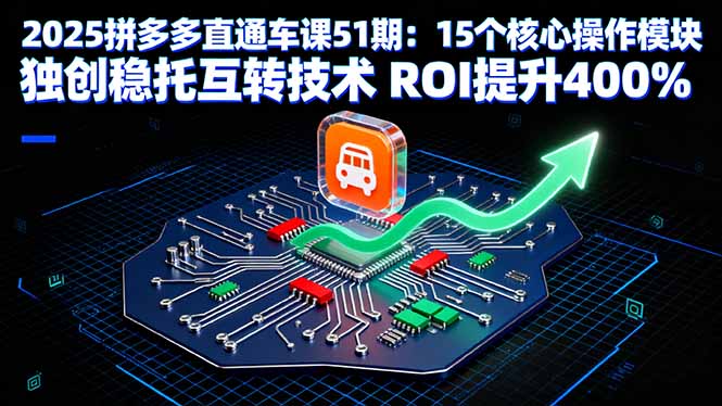 2025拼多多直通车课51期：15个核心操作模块 独创稳托互转技术 ROI提升400%-第1张图片-我要自学网
