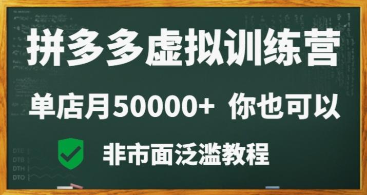 拼多多虚拟电商训练营月入30000+你也行，暴利稳定长久，副业首选-第1张图片-我要自学网