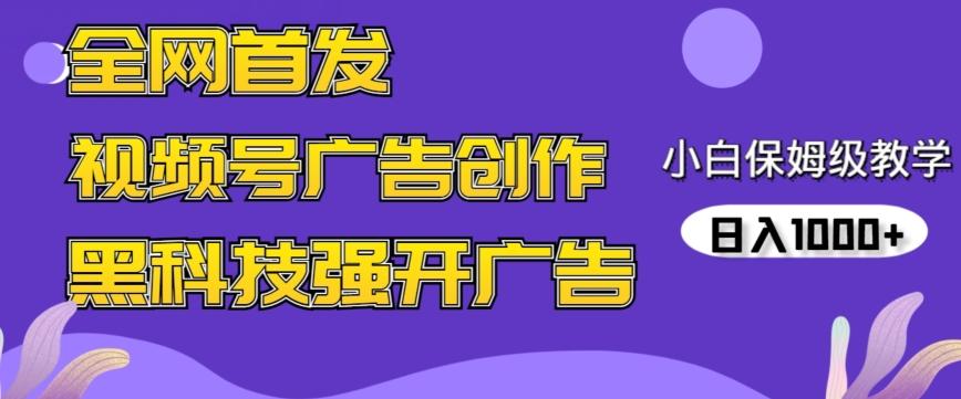 全网首发蝴蝶号广告创作，用AI做视频，黑科技强开广告，小白跟着做，日入1000+【揭秘】-第1张图片-我要自学网