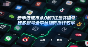 新手低成本从0到1注册并搭建多账号全平台矩阵操作教学，手机号-邮箱-IP-工具-第1张图片-我要自学网