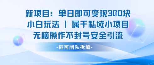 新项目单日即可变现3张的小白玩法无脑操作不封号安全引流-第1张图片-我要自学网 新项目单日即可变现3张的小白玩法无脑操作不封号安全引流-第1张图片-我要自学网