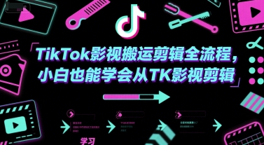 TikTok影视搬运剪辑全流程，小白也能学会从TK影视剪辑-第1张图片-我要自学网