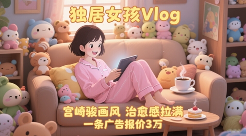 单个账号涨粉71W!用AI制作独居女孩Vlog,宫崎骏画风,治愈感拉满,一条广告报价3W-第1张图片-我要自学网 单个账号涨粉71W!用AI制作独居女孩Vlog,宫崎骏画风,治愈感拉满,一条广告报价3W-第1张图片-我要自学网