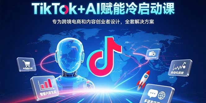 TikTok+AI赋能冷启动课:专为跨境电商和内容创业者设计,全套解决方案-第1张图片-我要自学网 TikTok+AI赋能冷启动课:专为跨境电商和内容创业者设计,全套解决方案-第1张图片-我要自学网
