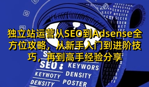 独立站运营从SEO到Adsense全方位攻略,从新手入门到进阶技巧,再到高手经验分享-第1张图片-我要自学网 独立站运营从SEO到Adsense全方位攻略,从新手入门到进阶技巧,再到高手经验分享-第1张图片-我要自学网