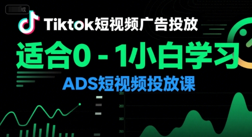 Tiktok短视频广告投放,适合0-1小白学习ADS短视频投放课-第1张图片-我要自学网 Tiktok短视频广告投放,适合0-1小白学习ADS短视频投放课-第1张图片-我要自学网