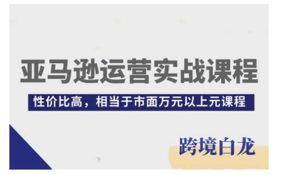 亚马逊运营实战课程，亚马逊从入门到精通，性价比高，相当于市面万元以上元课程-第1张图片-我要自学网