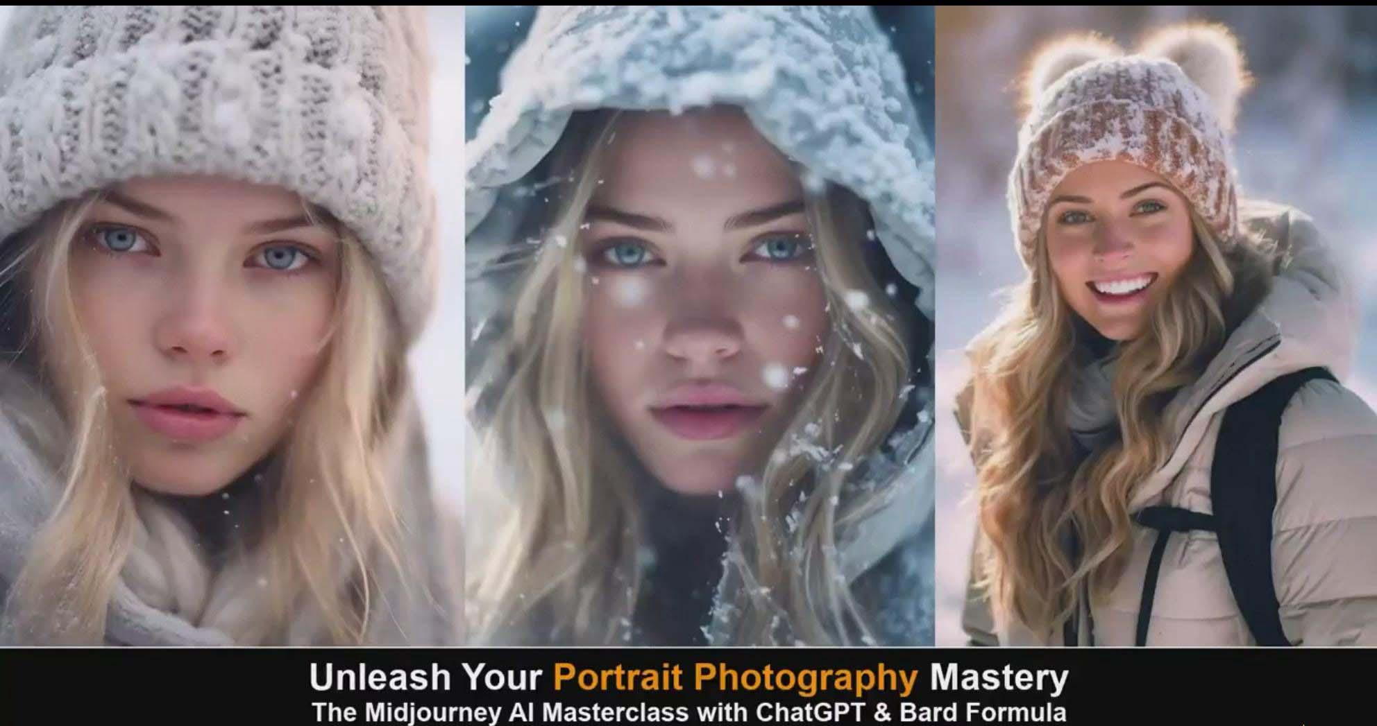 (9312期)Midjourney v5 ChatGPT 和 Bard AI人工智能人像摄影大师班-15节-中英字幕-第6张图片-我要自学网