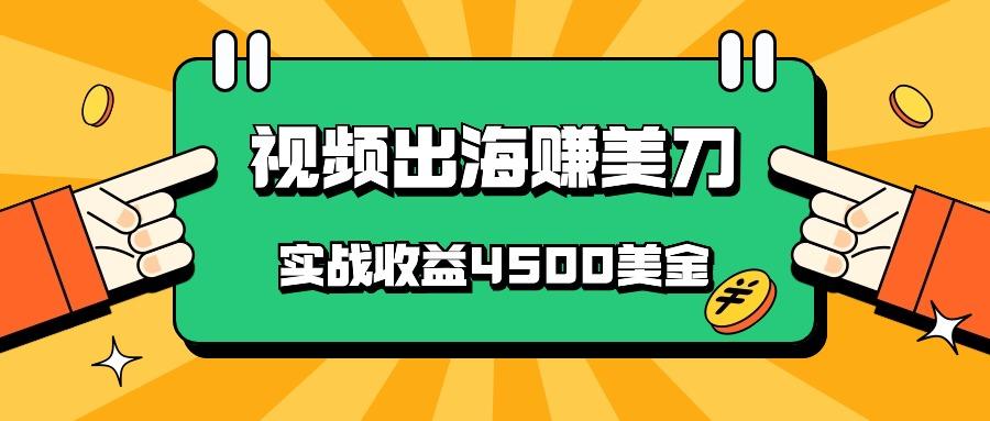 国内爆款视频出海赚美刀，实战收益4500美金，批量无脑搬运，无需经验直接上手-第1张图片-我要自学网