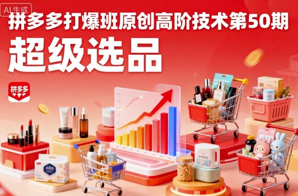 拼多多打爆班原创高阶技术第50期，超级选品-第1张图片-我要自学网
