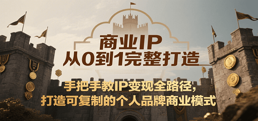 商业IP从0到1完整打造，手把手教IP变现全路径，打造可复制的个人品牌商业模式-第1张图片-我要自学网