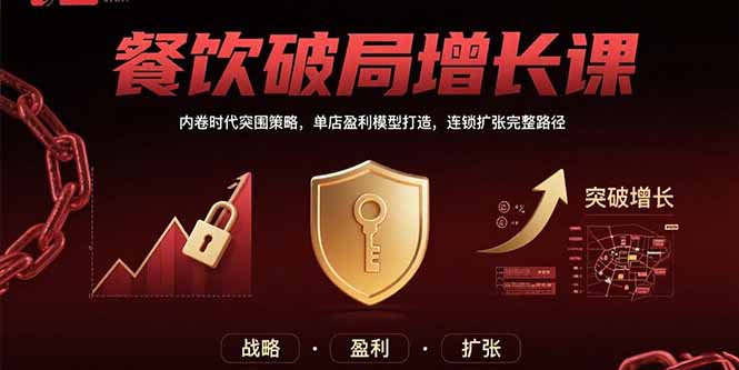 餐饮破局增长课：内卷时代突围策略，单店盈利模型打造，连锁扩张完整路径-第1张图片-我要自学网