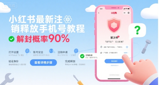 小红书最新注销释放手机号教程，解封概率90%-第1张图片-我要自学网